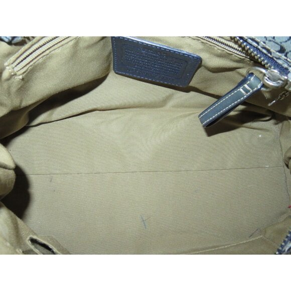 Coach Soho Blue & Grey Denim Canvas Signature C Jacquard Satchel 2008 F12310 - Picture 8 of 12